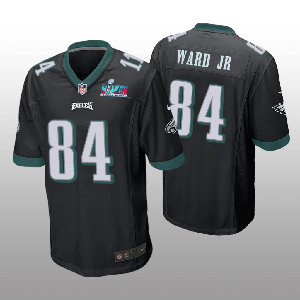 Philadelphia Eagles Greg Ward Jr. Black Game Jersey Super Bowl LVII - Men's