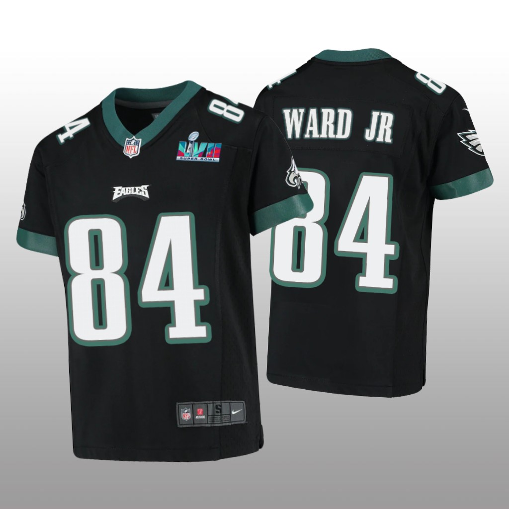 Philadelphia Eagles Greg Ward Jr. Black Game Jersey Super Bowl LVII - Youth