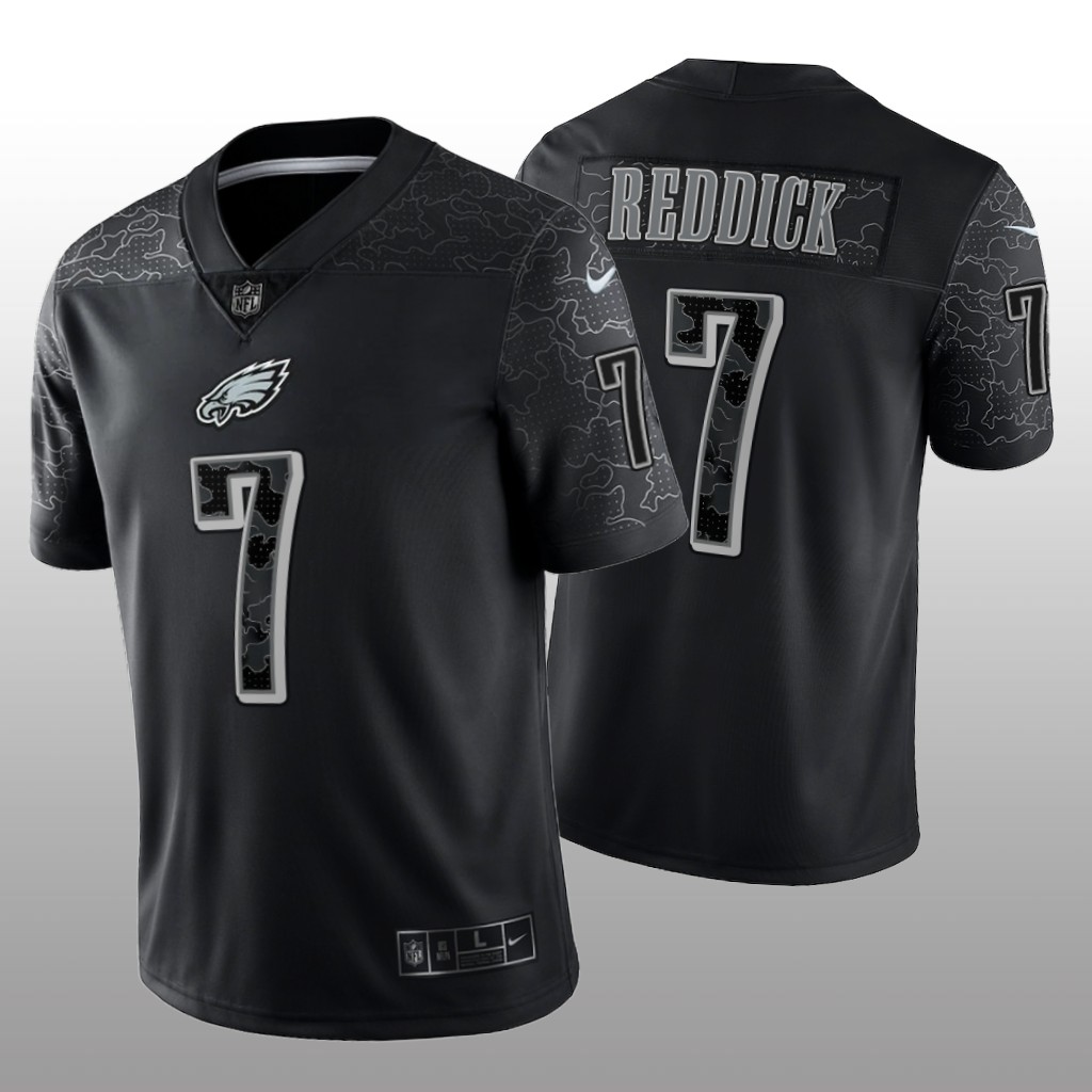 Philadelphia Eagles Haason Reddick Black Jersey Reflective Limited  - Men's