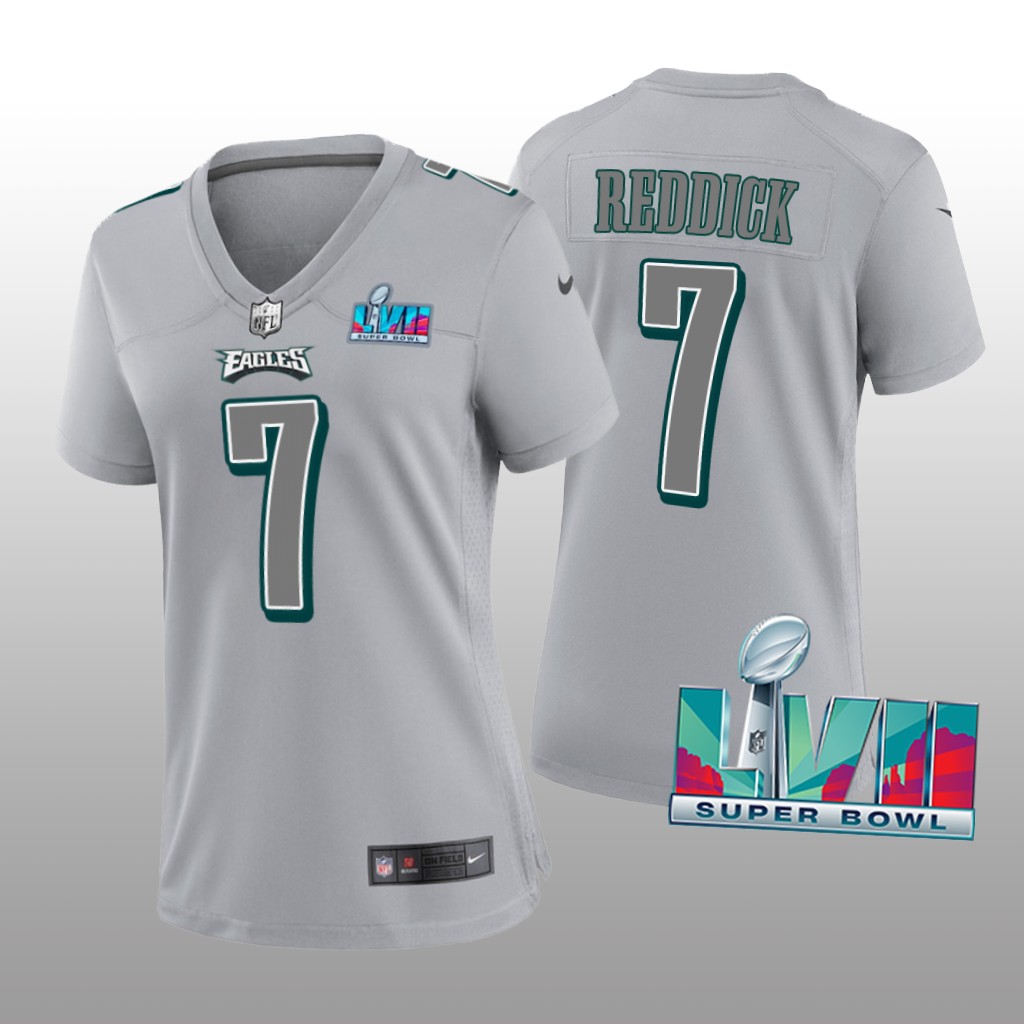 Philadelphia Eagles Haason Reddick Gray Atmosphere Jersey Super Bowl LVII - Women's