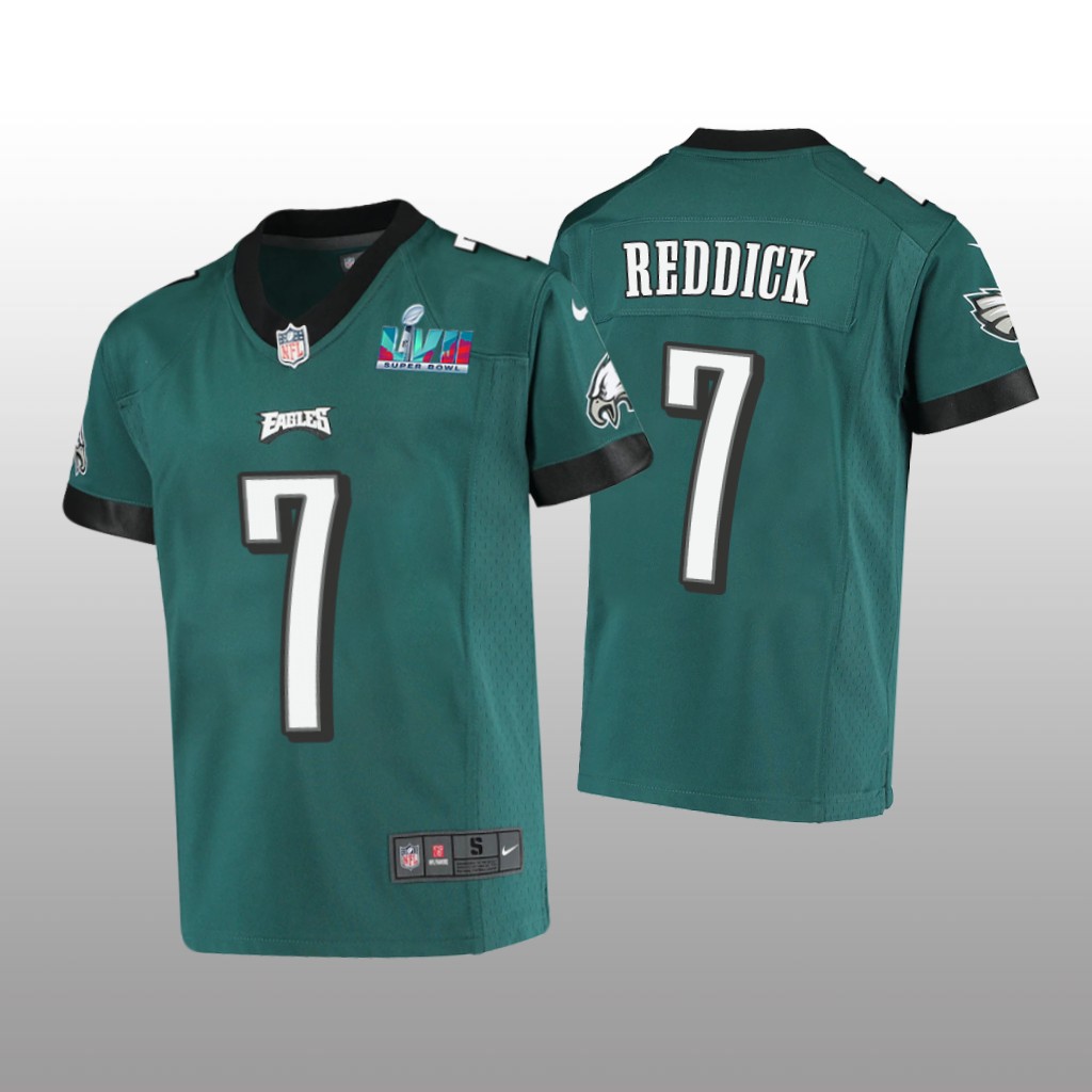Philadelphia Eagles Haason Reddick Midnight Green Game Jersey Super Bowl LVII - Youth
