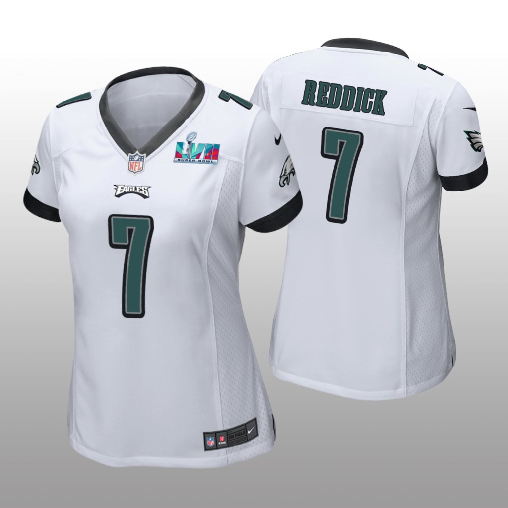 Philadelphia Eagles Haason Reddick White Game Jersey Super Bowl LVII - Women's