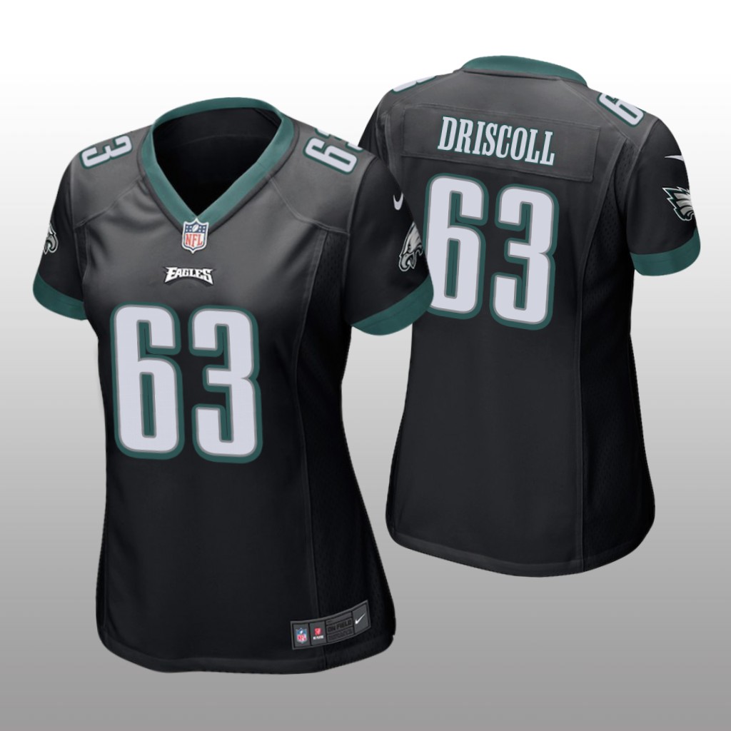Philadelphia Eagles Jack Driscoll Black Jersey Game - Women's