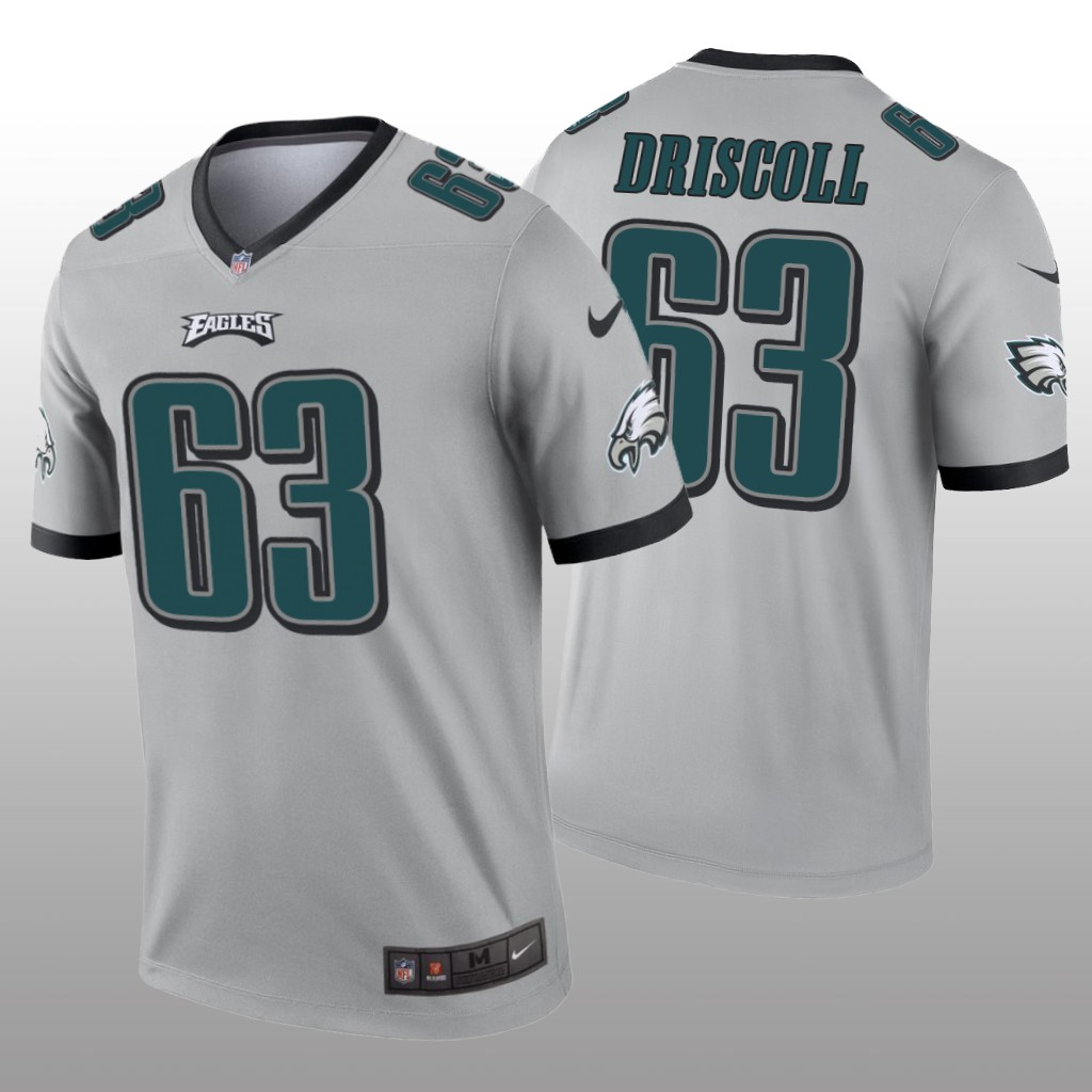 philadelphia Eagles Jack Driscoll Silver Jersey Inverted Legend - Men's