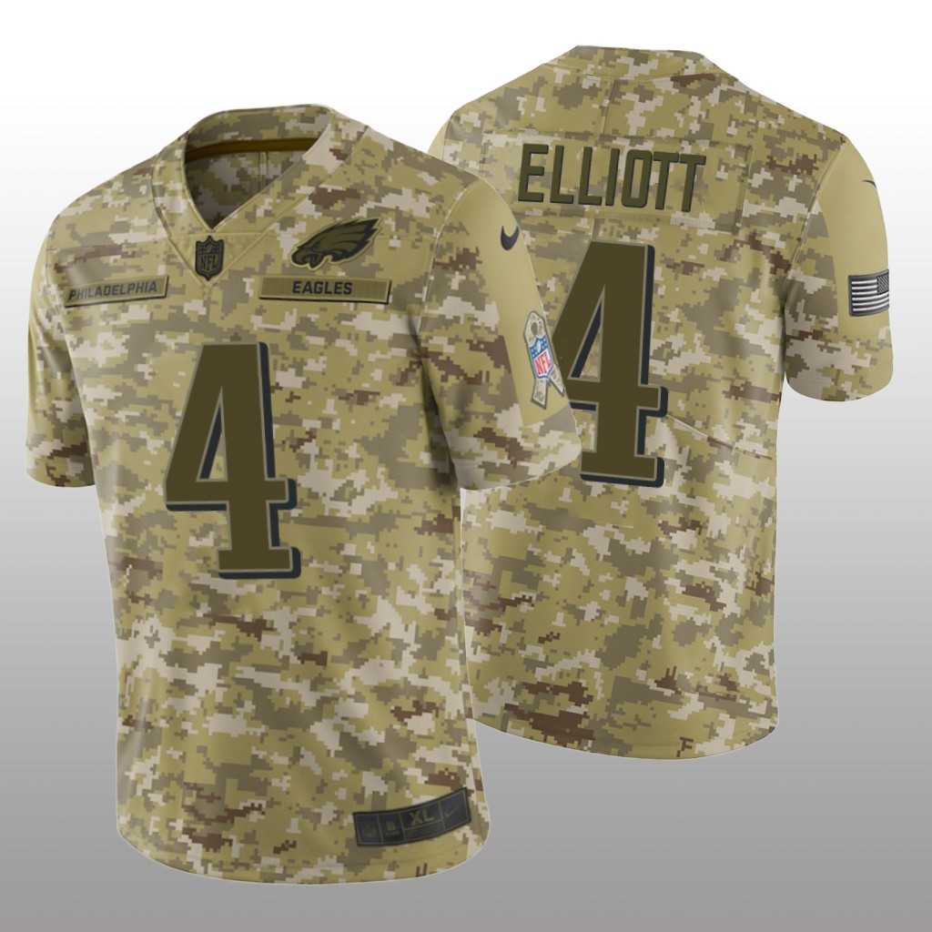 Philadelphia Eagles Jake Elliott #4 Salute to Service Limited Jersey - Camo