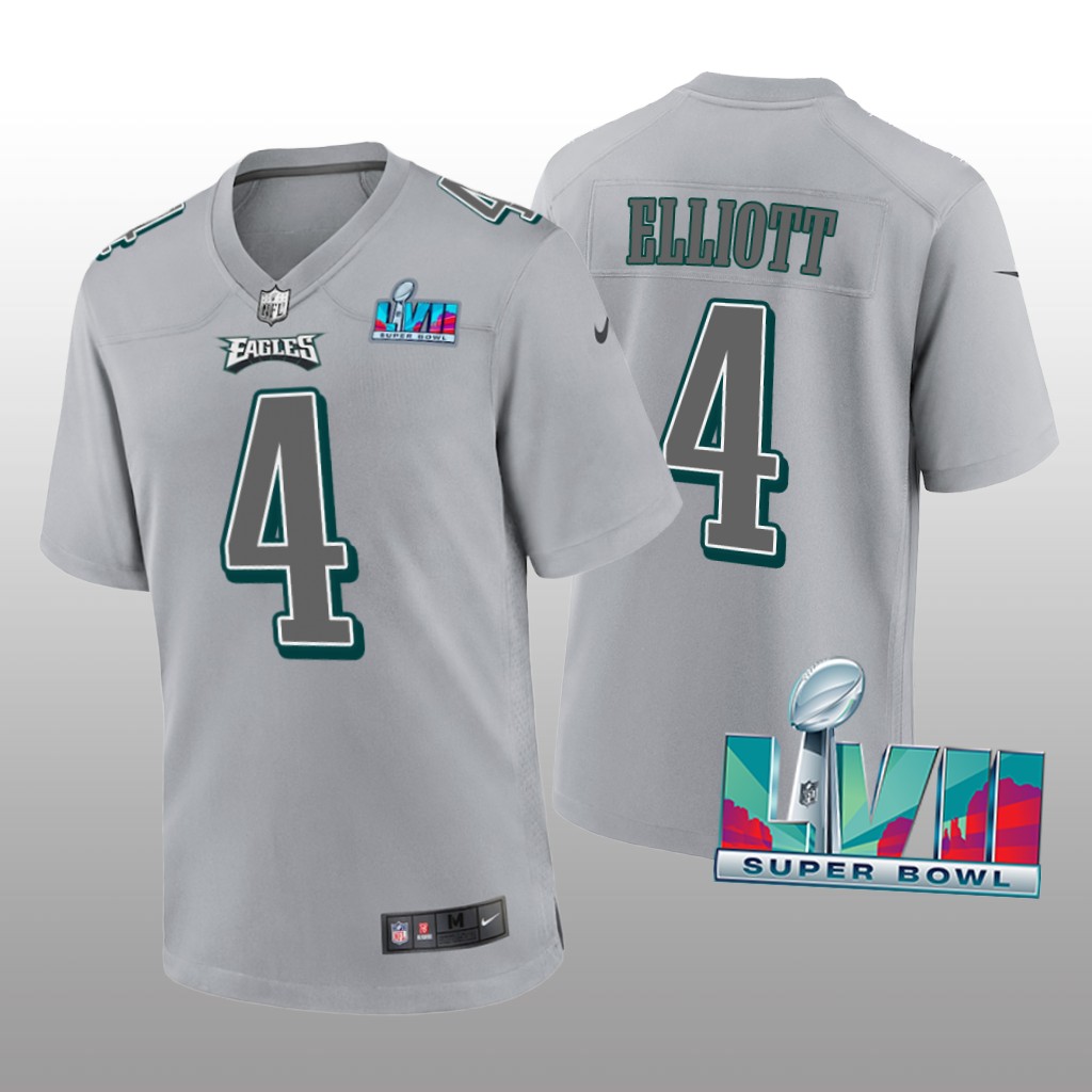 Philadelphia Eagles Jake Elliott Gray Atmosphere Jersey Super Bowl LVII - Men's