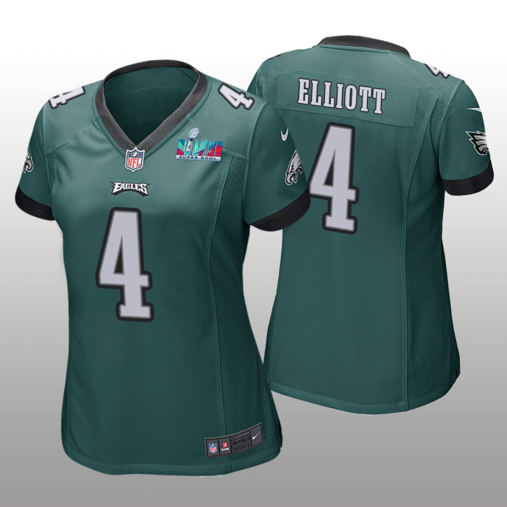 Philadelphia Eagles Jake Elliott Green Game Jersey Super Bowl LVII - Women's