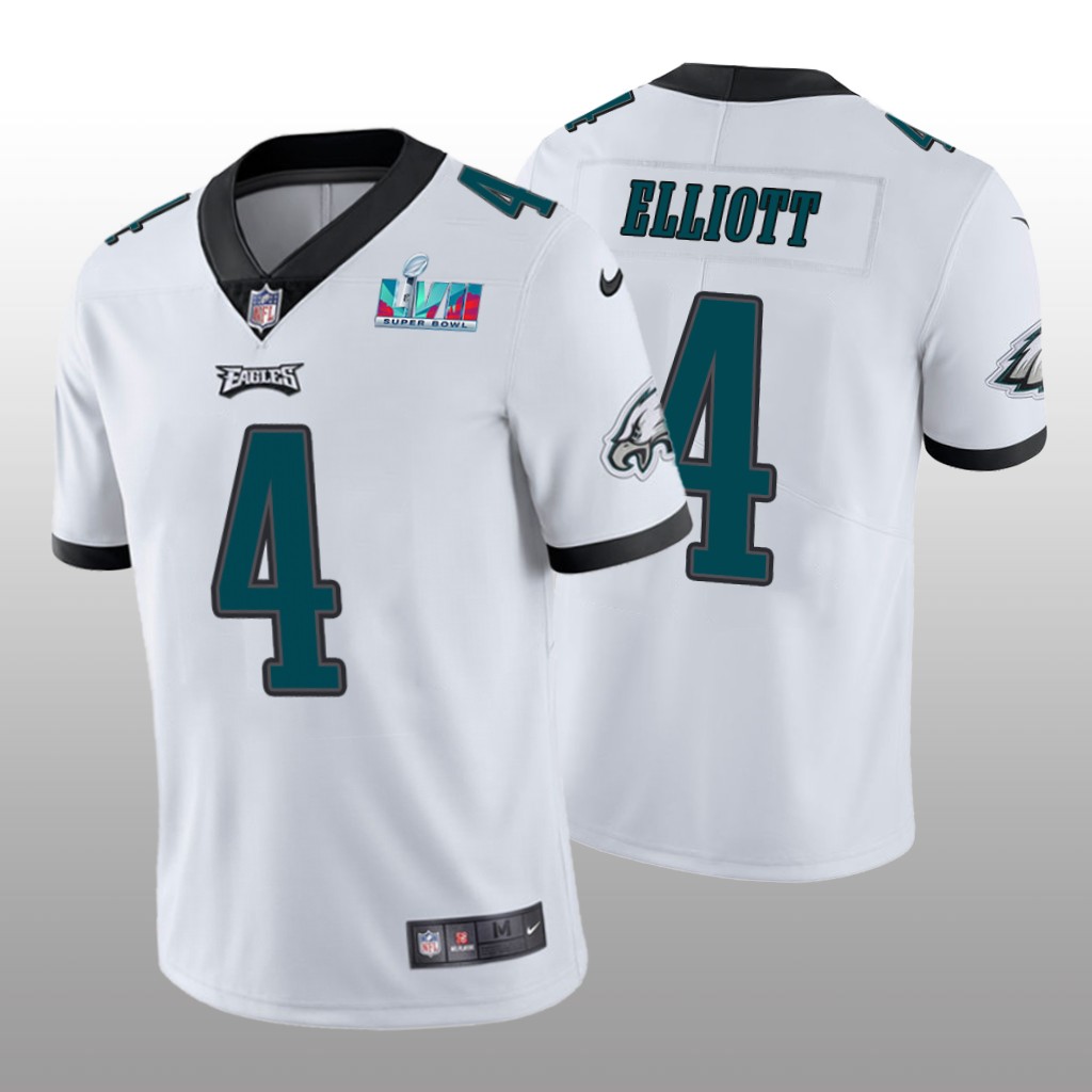 Philadelphia Eagles Jake Elliott White Vapor Limited Jersey Super Bowl LVII - Men's