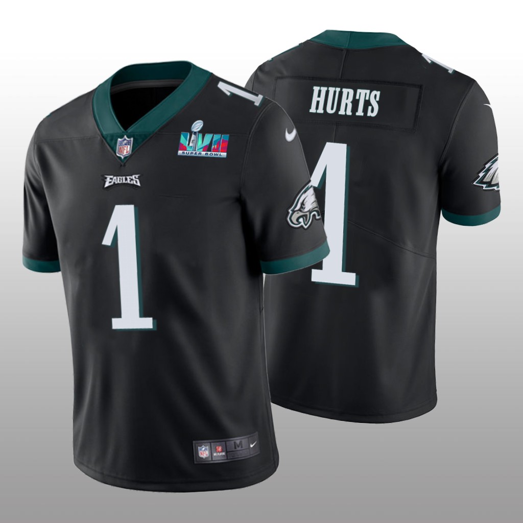 Philadelphia Eagles Jalen Hurts Black Vapor Limited Jersey Super Bowl LVII - Men's