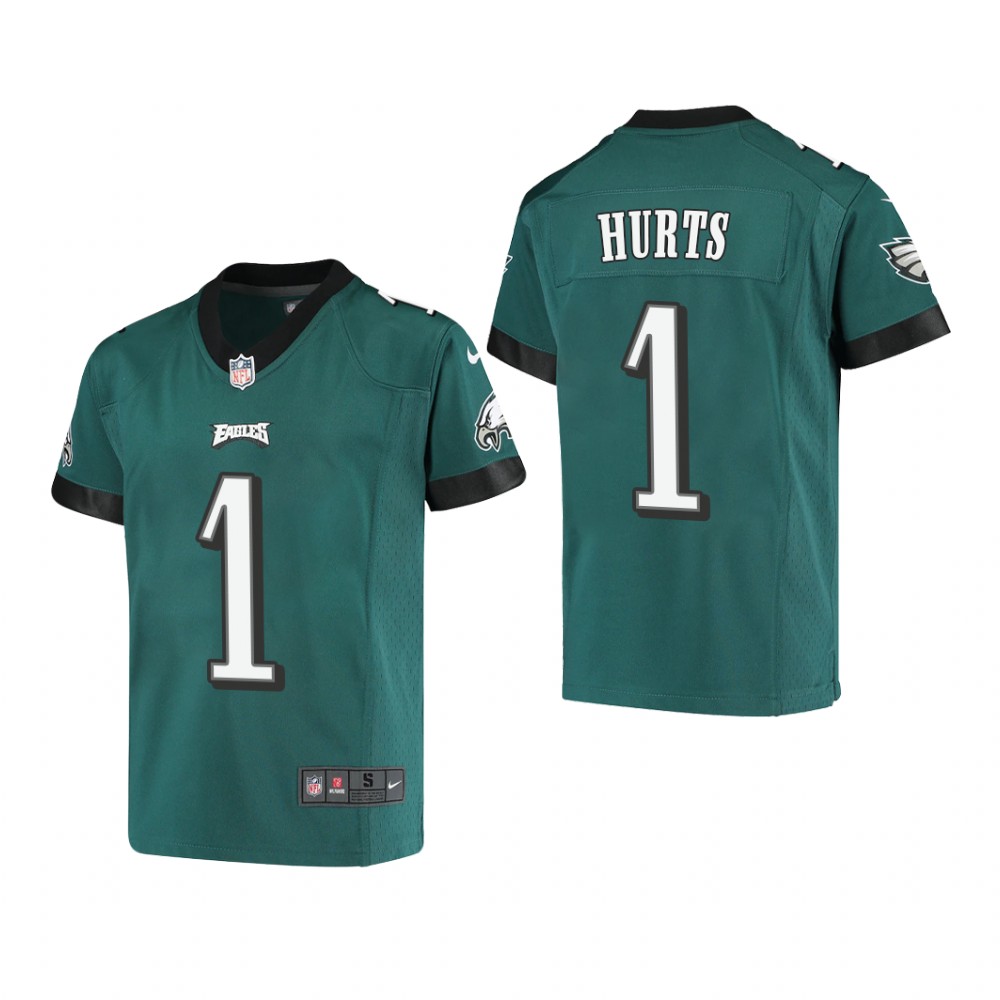 Philadelphia Eagles Jalen Hurts Midnight Green Jersey Game - Youth