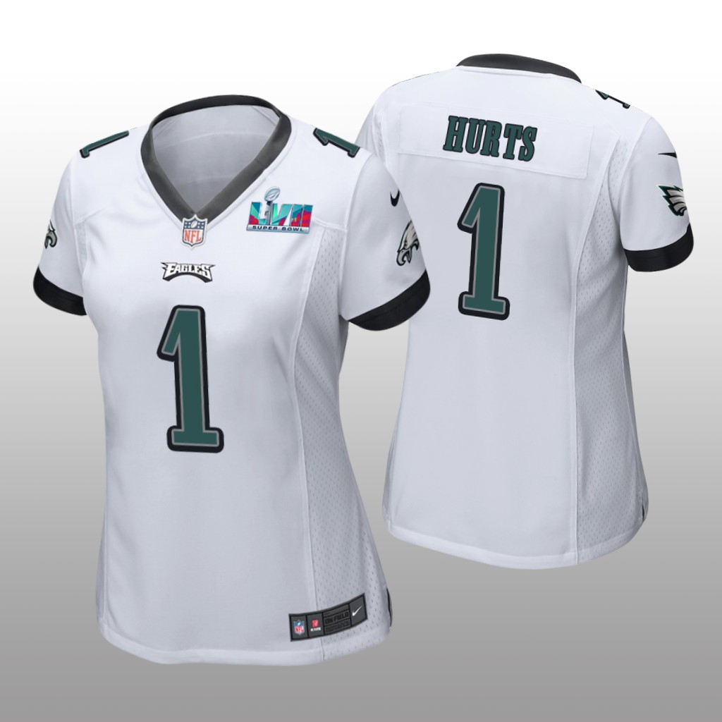 Philadelphia Eagles Jalen Hurts White Game Jersey Super Bowl LVII - Women's