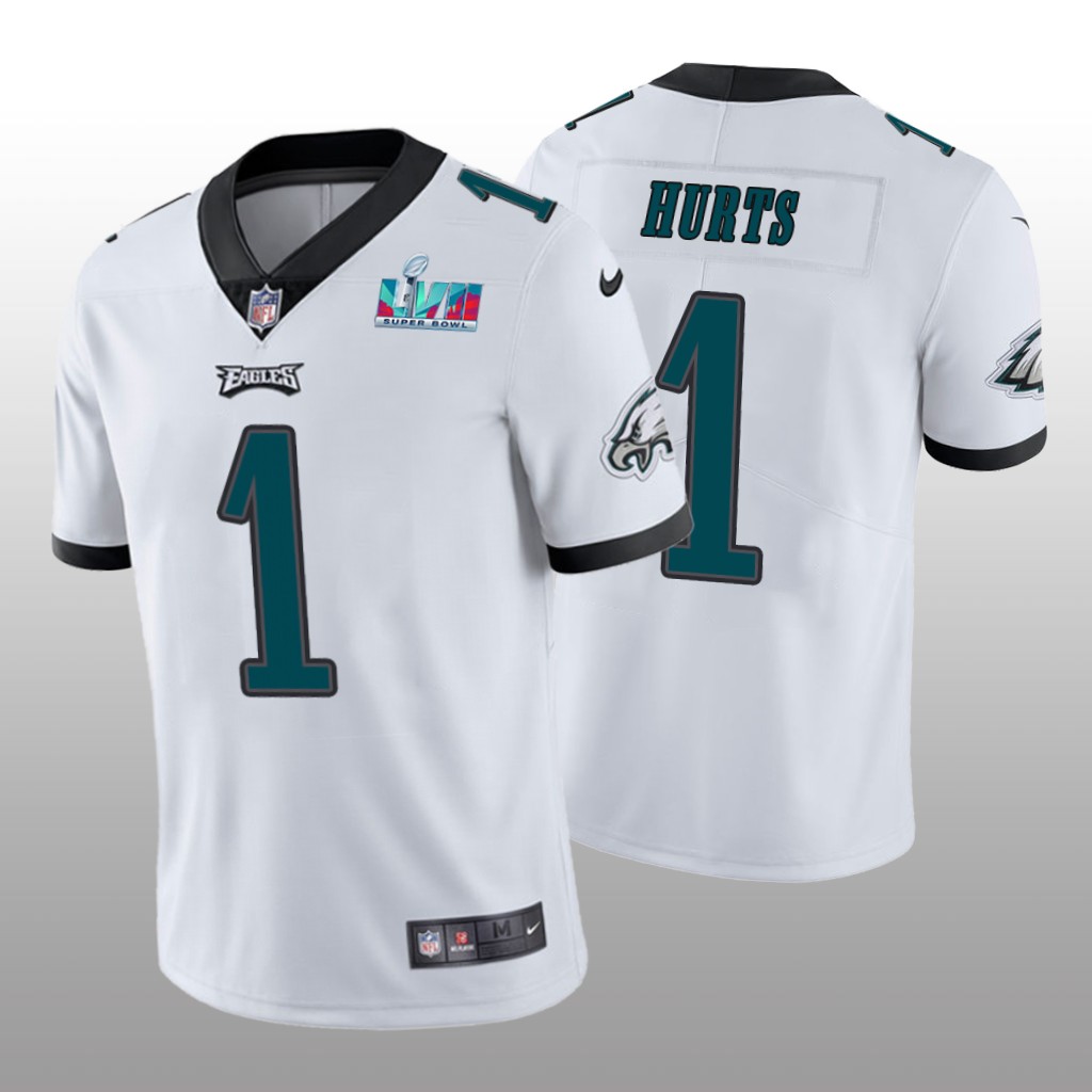 Philadelphia Eagles Jalen Hurts White Vapor Limited Jersey Super Bowl LVII - Men's
