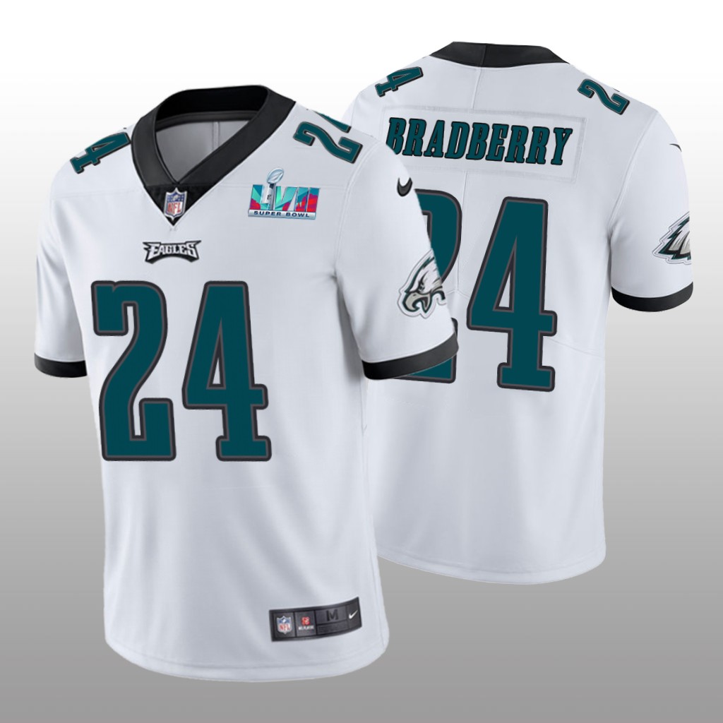 Philadelphia Eagles James Bradberry White Vapor Limited Jersey Super Bowl LVII - Men's