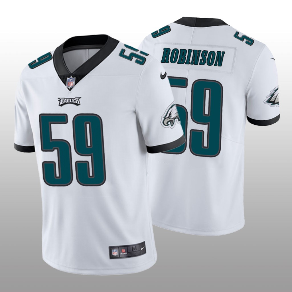 Philadelphia Eagles Janarius Robinson White Jersey Vapor Limited - Men's