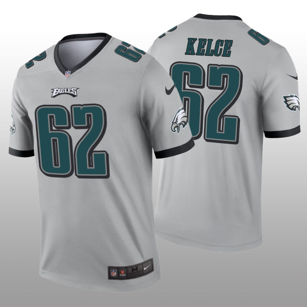 Philadelphia Eagles Jason Kelce Silver Jersey Inverted Legend - Men's