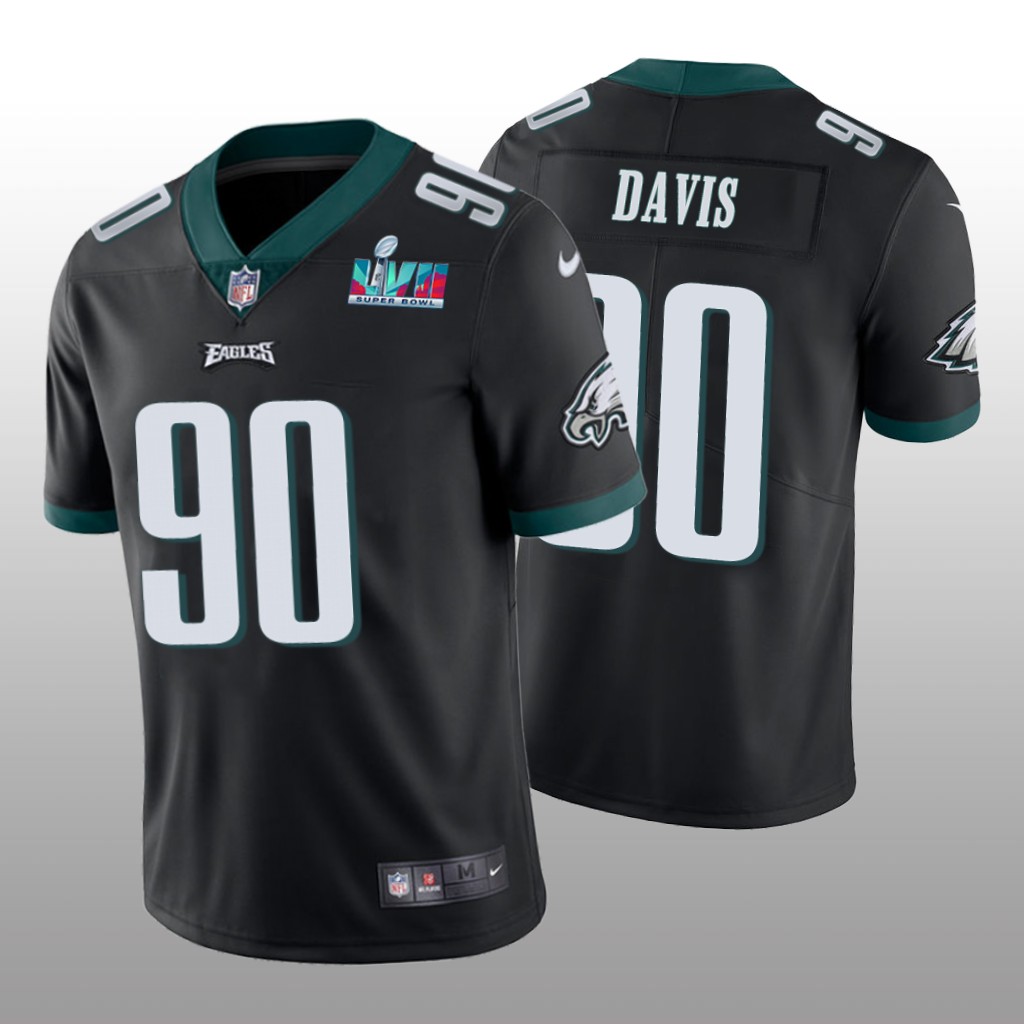Philadelphia Eagles Jordan Davis Black Vapor Limited Jersey Super Bowl LVII - Men's