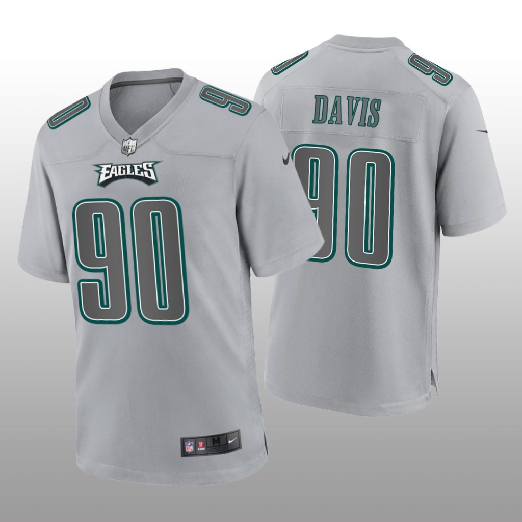 Philadelphia Eagles Jordan Davis Gray Jersey Atmosphere Fashion Game - Men's