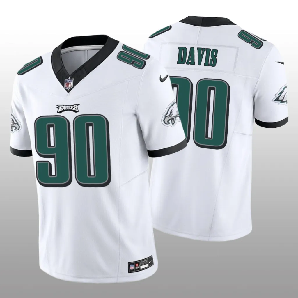 Philadelphia Eagles Jordan Davis White Jersey Vapor F.U.S.E. Limited - Men's