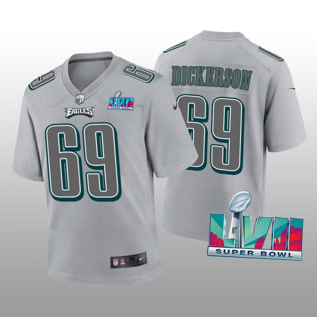 Philadelphia Eagles Landon Dickerson Gray Atmosphere Jersey Super Bowl LVII - Youth