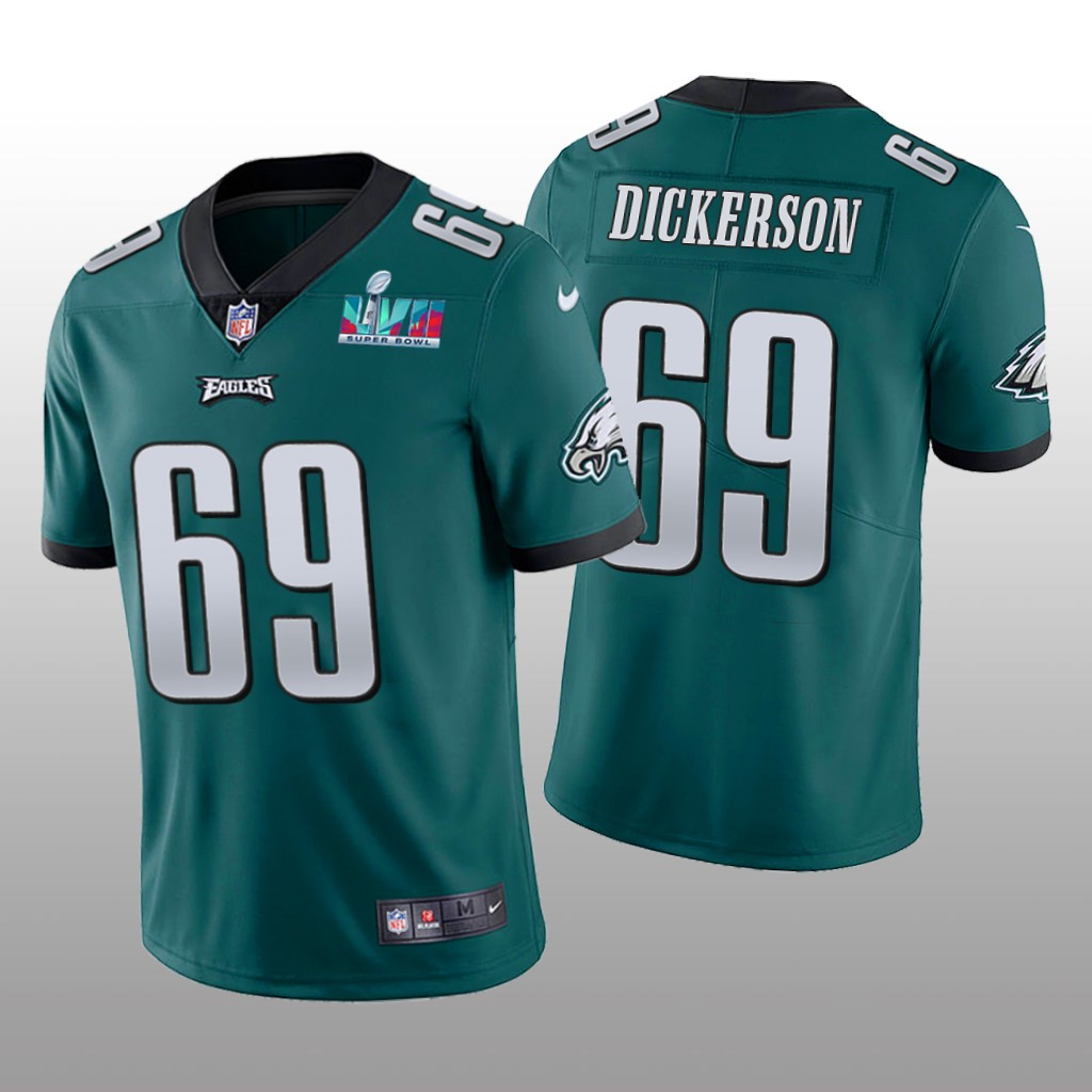 Philadelphia Eagles Landon Dickerson Green Vapor Limited Jersey Super Bowl LVII - Men's