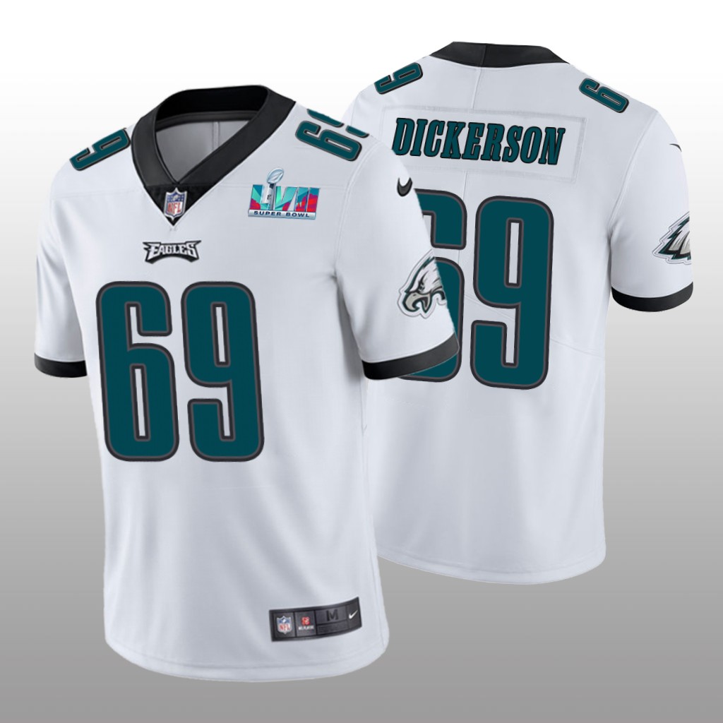 Philadelphia Eagles Landon Dickerson White Vapor Limited Jersey Super Bowl LVII - Men's