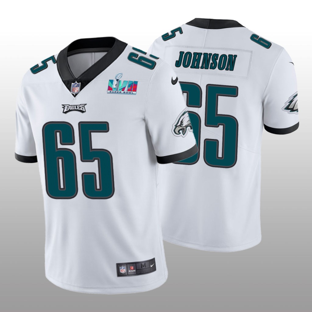 Philadelphia Eagles Lane Johnson White Vapor Limited Jersey Super Bowl LVII - Men's