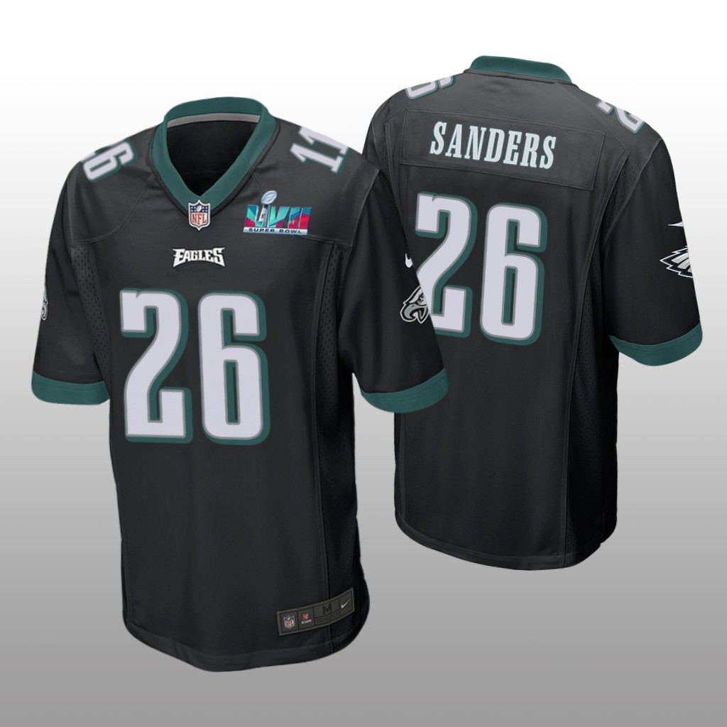 Philadelphia Eagles Miles Sanders Black Game Jersey Super Bowl LVII - Men's