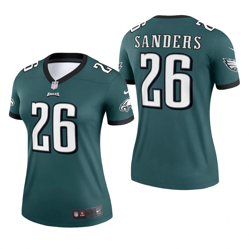 Philadelphia Eagles Miles Sanders Midnight Green Jersey Legend - Women's