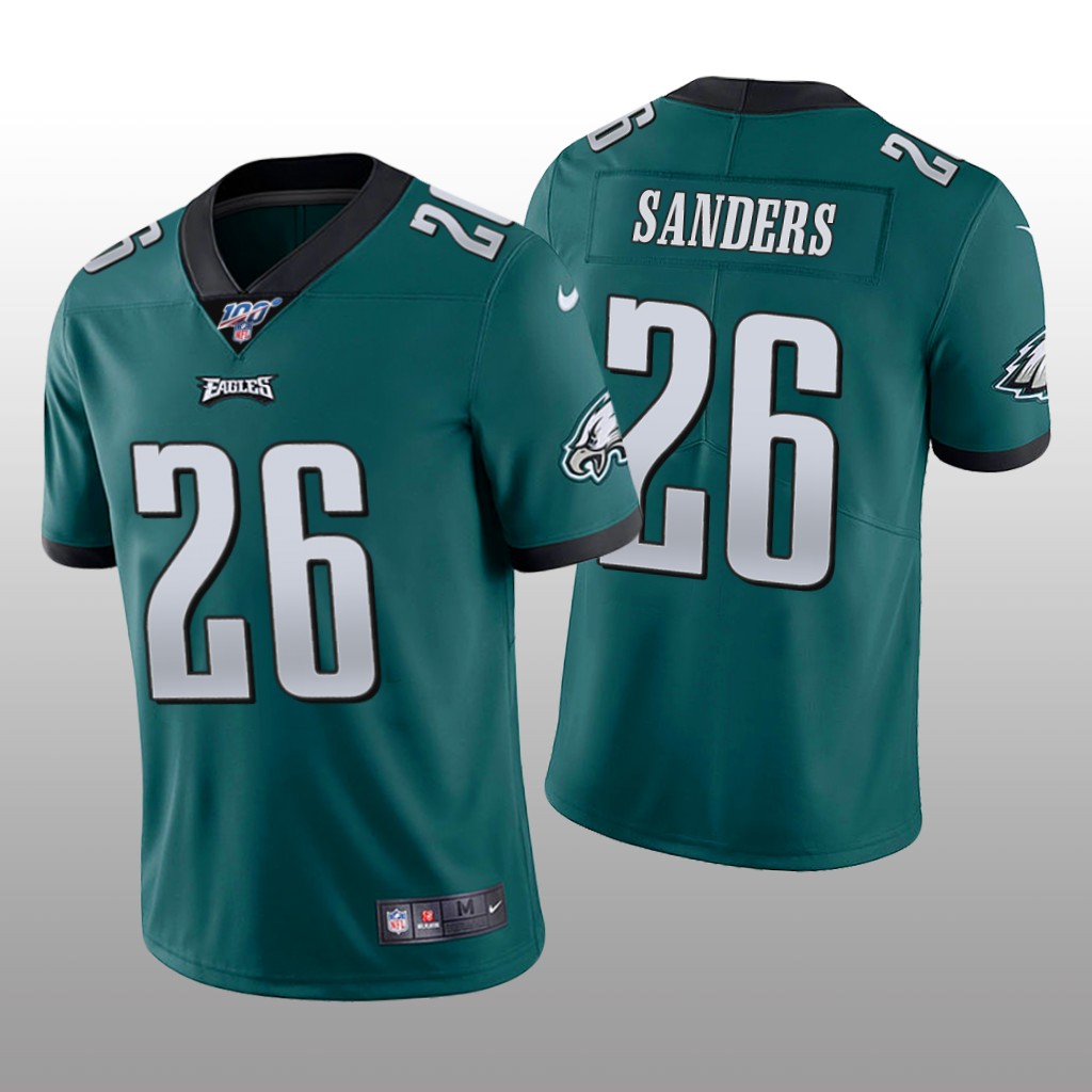 Philadelphia Eagles Miles Sanders Midnight Green Vapor Limited Jersey 100th Season - Men's