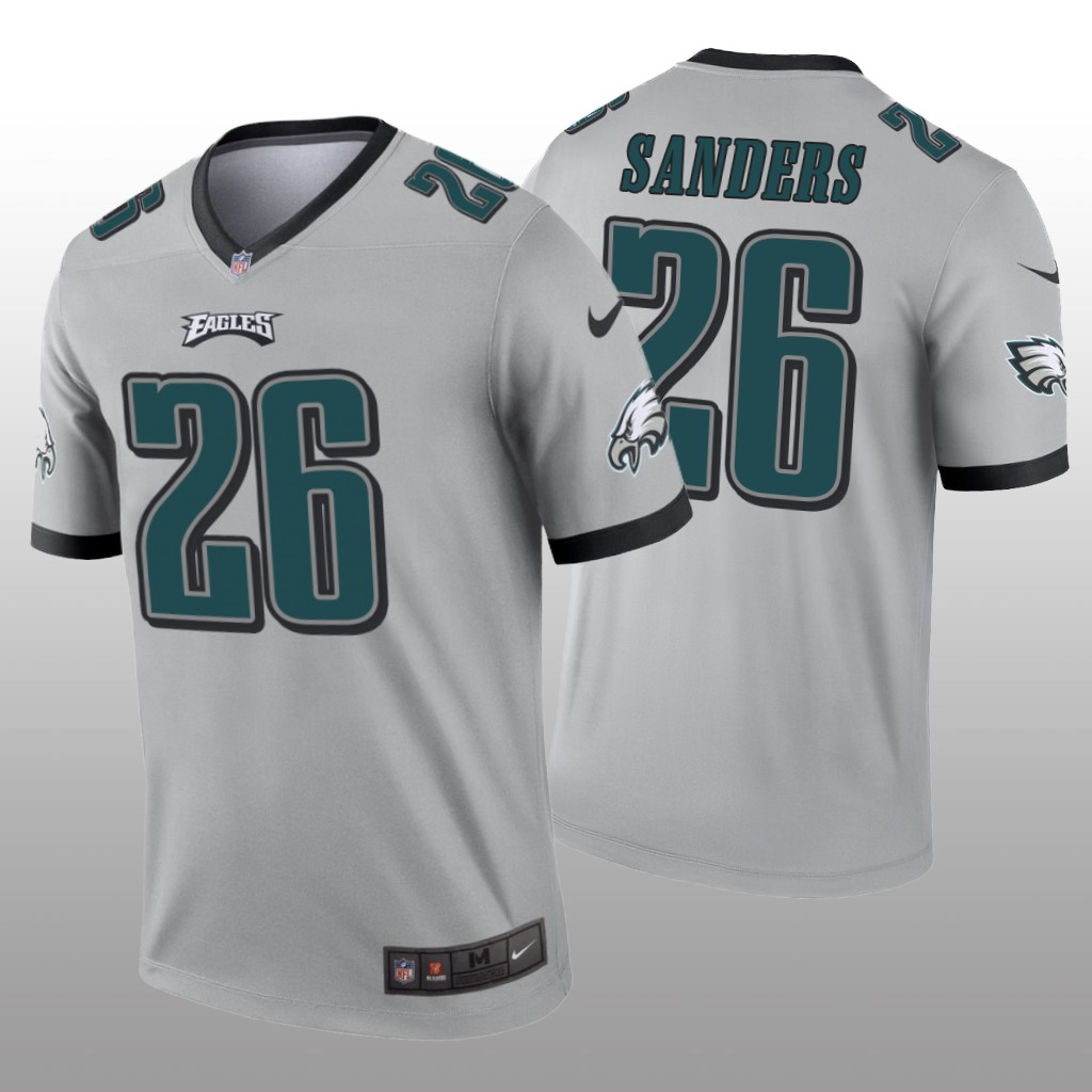 Philadelphia Eagles Miles Sanders Silver Jersey Inverted Legend - Men's