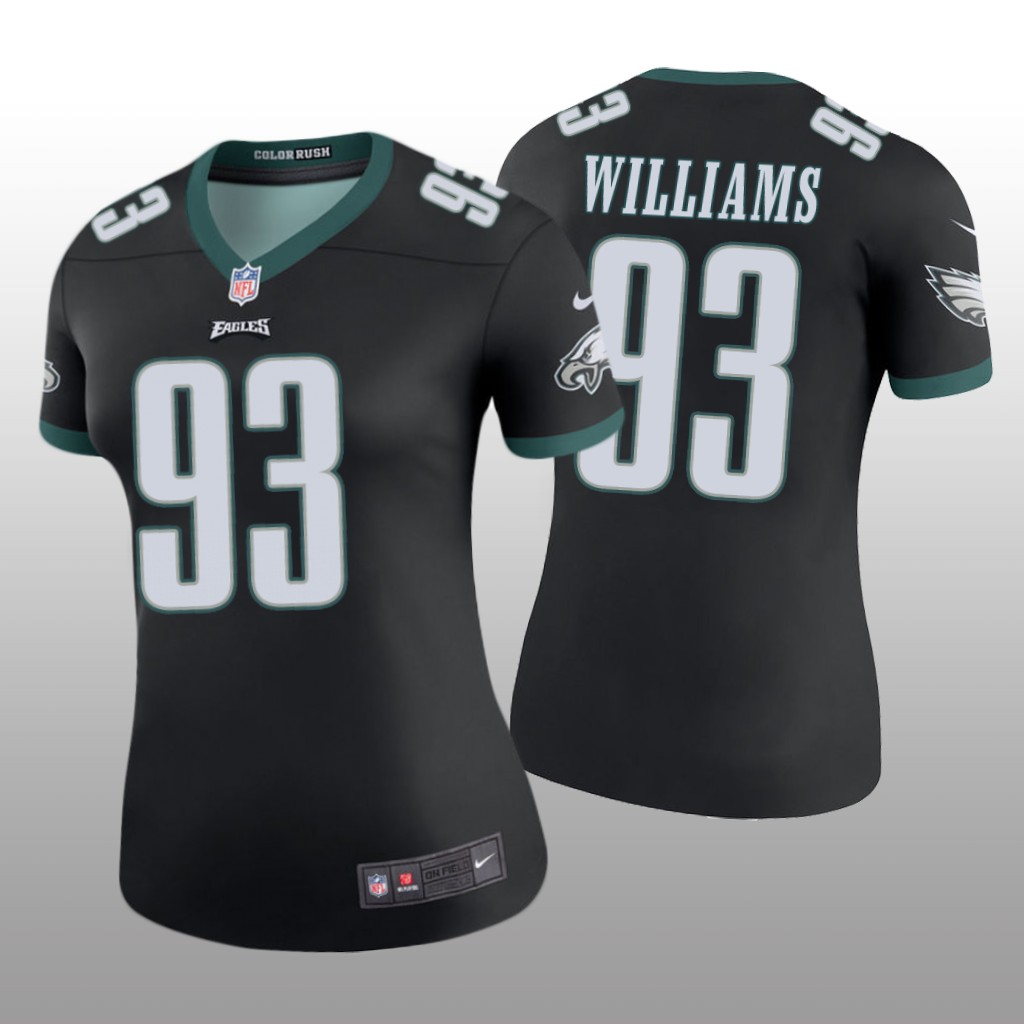Philadelphia Eagles Milton Williams Black Jersey Color Rush Legend - Women's