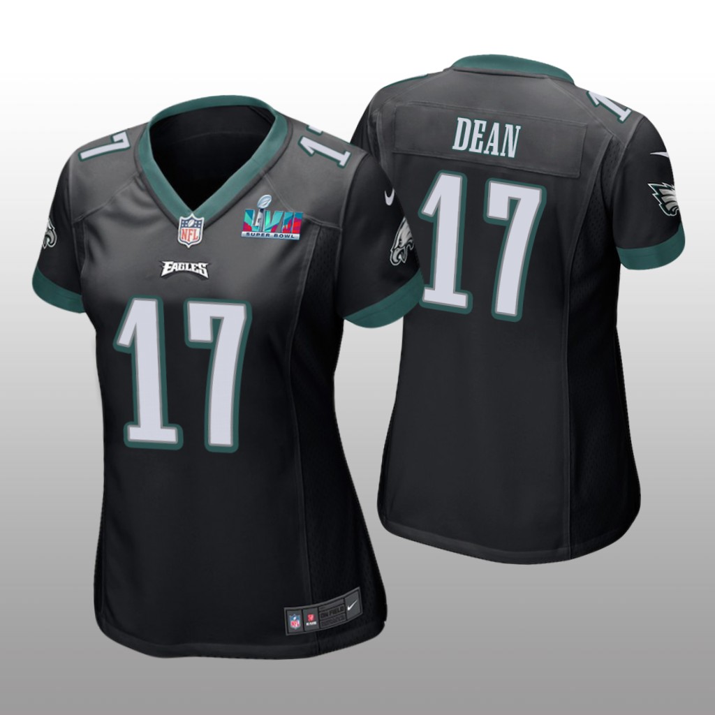 Philadelphia Eagles Nakobe Dean Black Game Jersey Super Bowl LVII - Women's