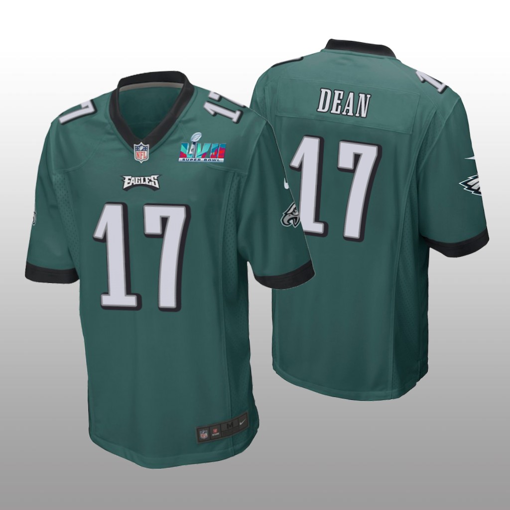 Philadelphia Eagles Nakobe Dean Midnight Green Game Jersey Super Bowl LVII - Men's