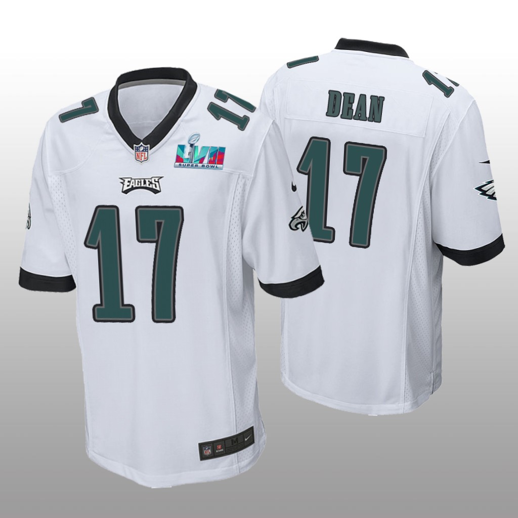 Philadelphia Eagles Nakobe Dean White Game Jersey Super Bowl LVII - Men's