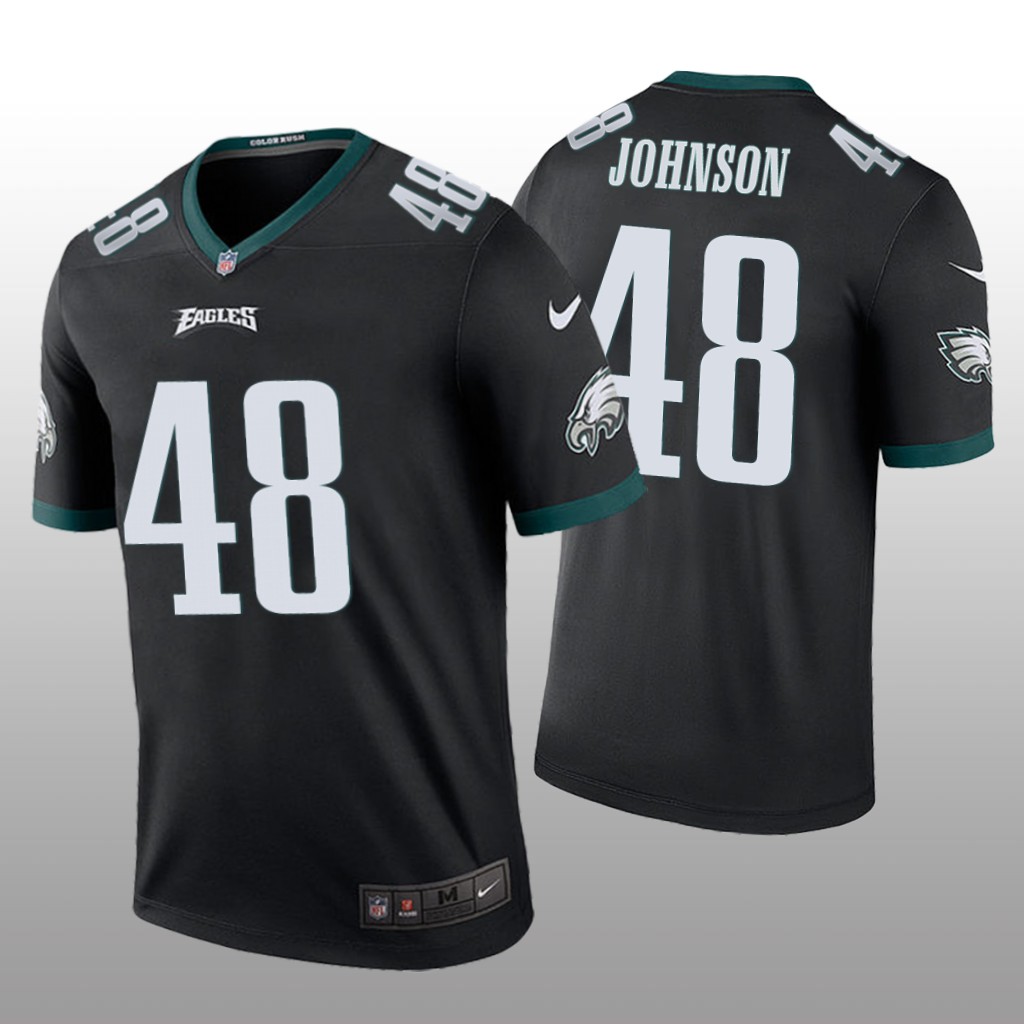 Philadelphia Eagles Patrick Johnson Black Jersey Color Rush Legend - Men's