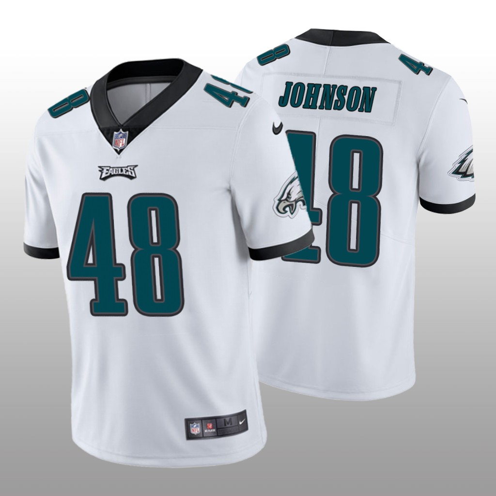 Philadelphia Eagles Patrick Johnson White Jersey Vapor Limited - Men's