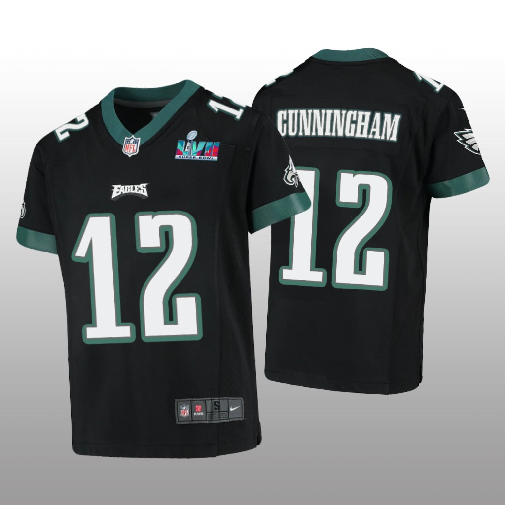 Philadelphia Eagles Randall Cunningham Black Game Jersey Super Bowl LVII - Youth