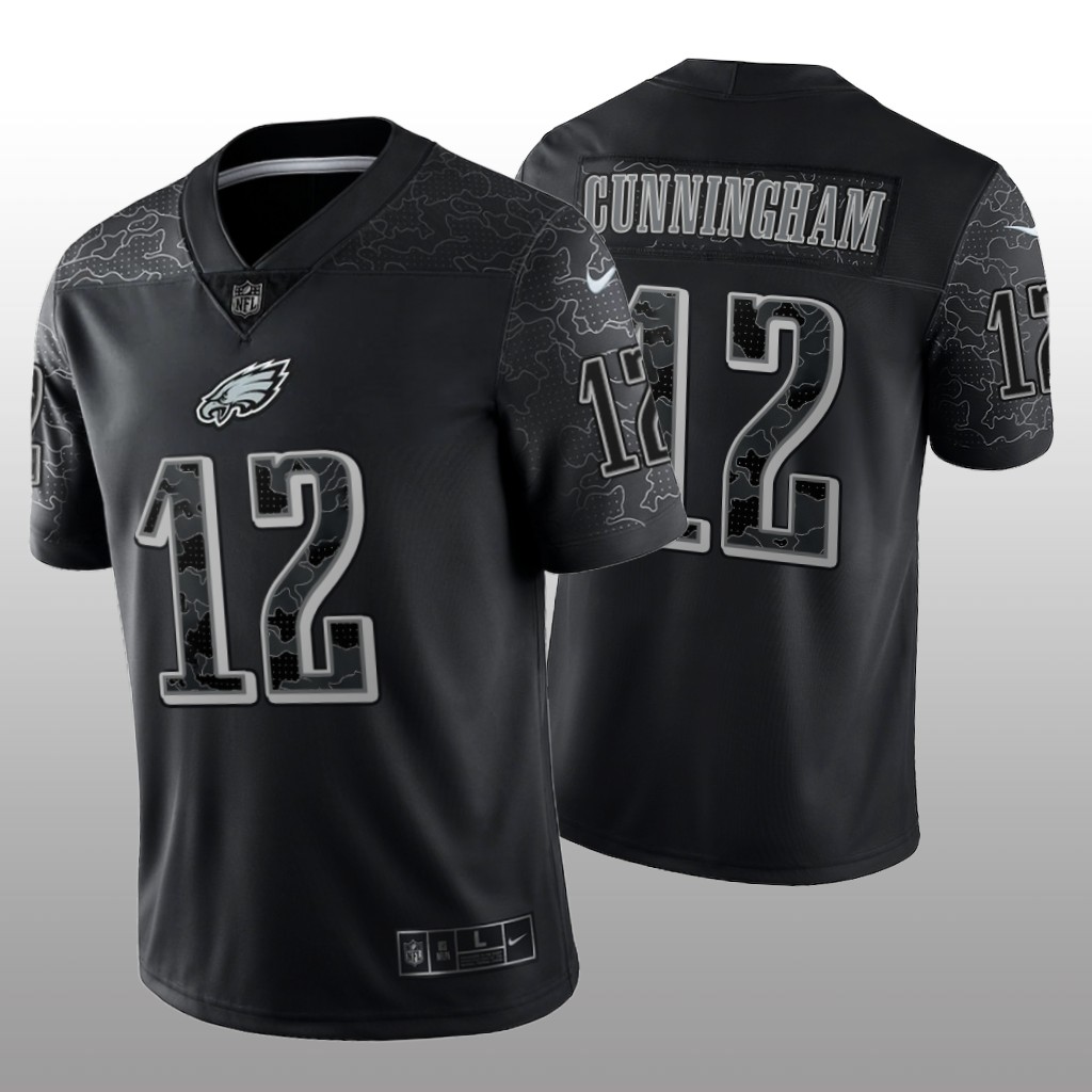Philadelphia Eagles Randall Cunningham Black Jersey Reflective Limited  - Men's