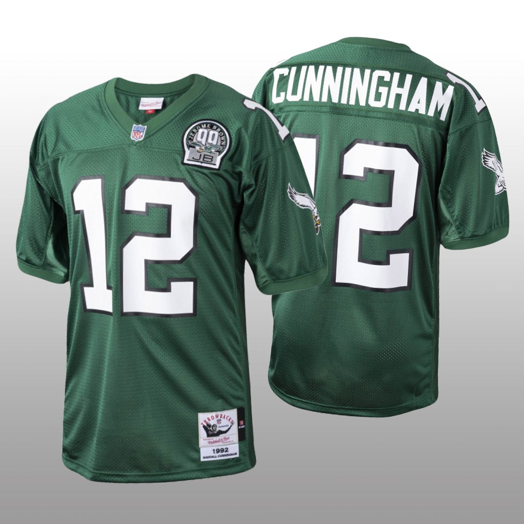 Philadelphia Eagles Randall Cunningham Kelly Green Throwback 1992 Jersey - Men's