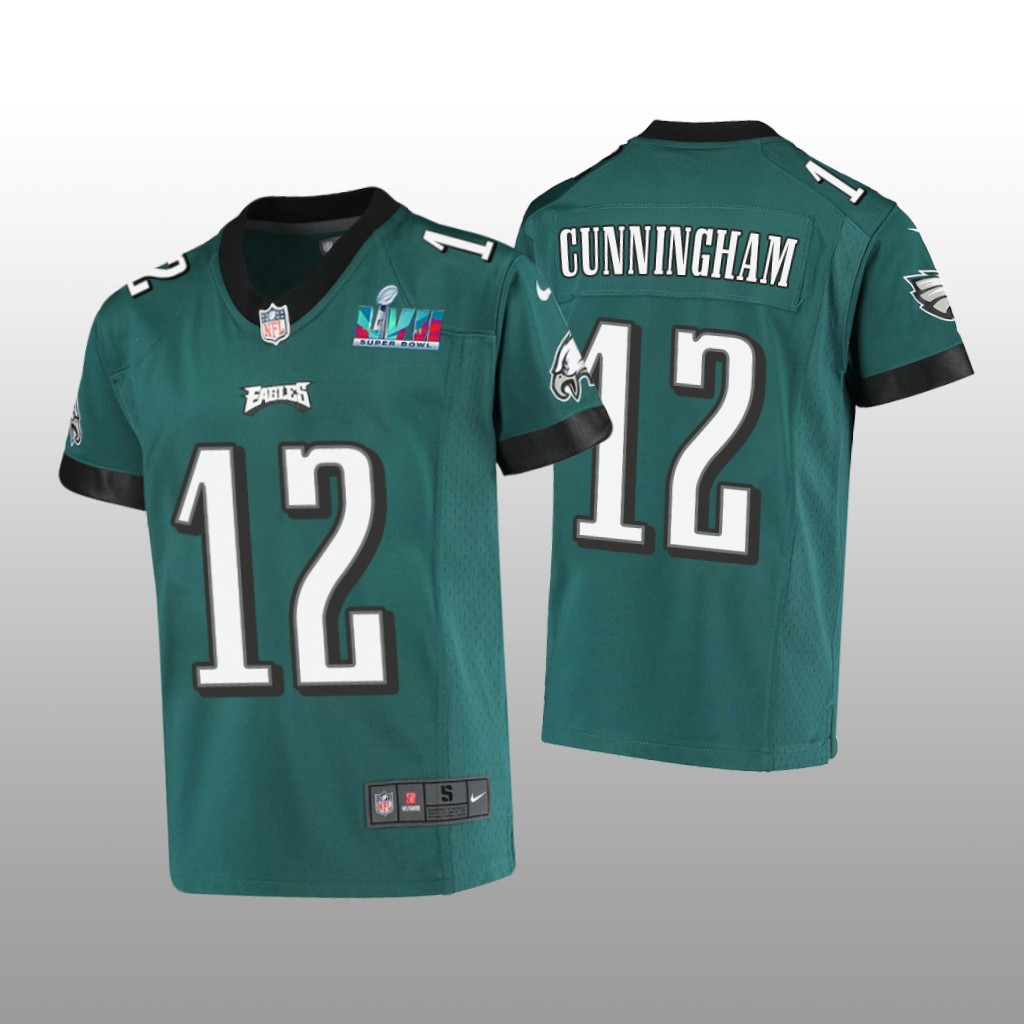 Philadelphia Eagles Randall Cunningham Midnight Green Game Jersey Super Bowl LVII - Youth