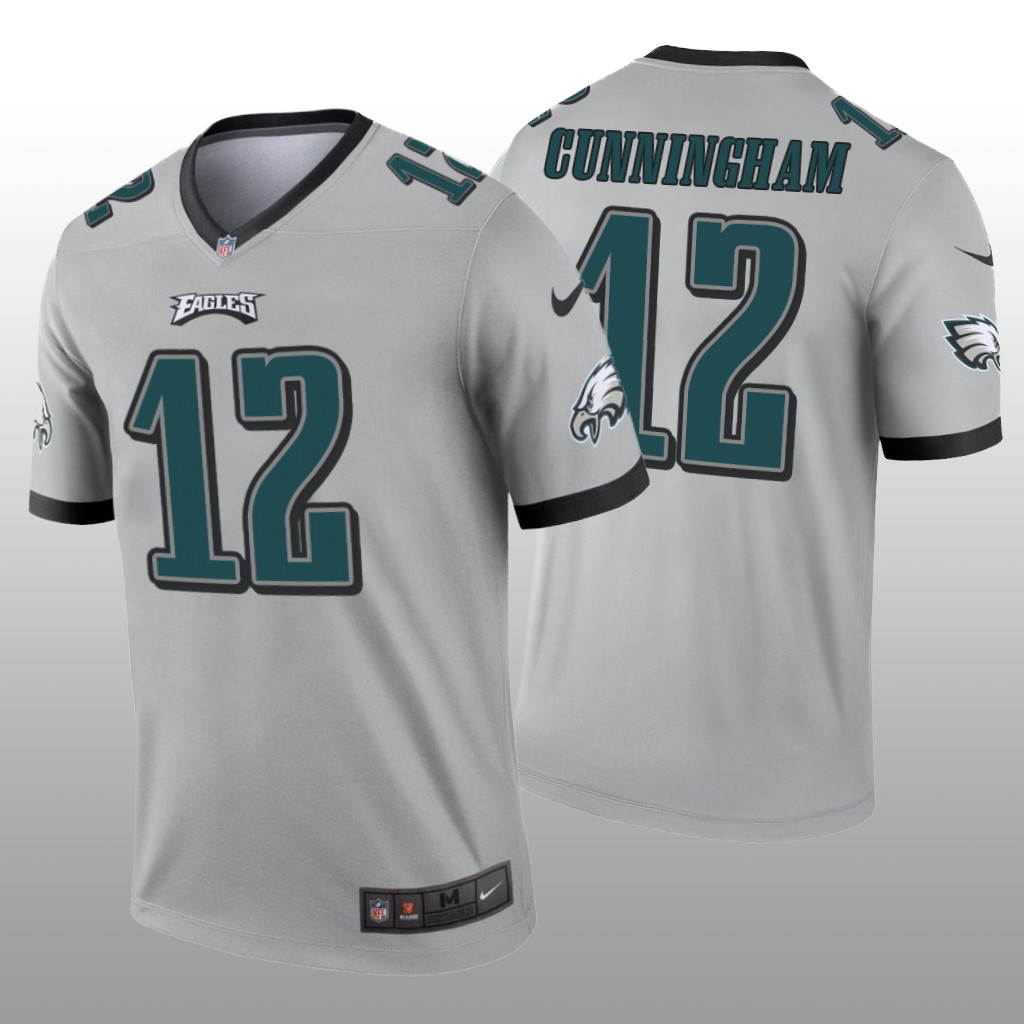 Philadelphia Eagles Randall Cunningham Silver Jersey Inverted Legend - Men's