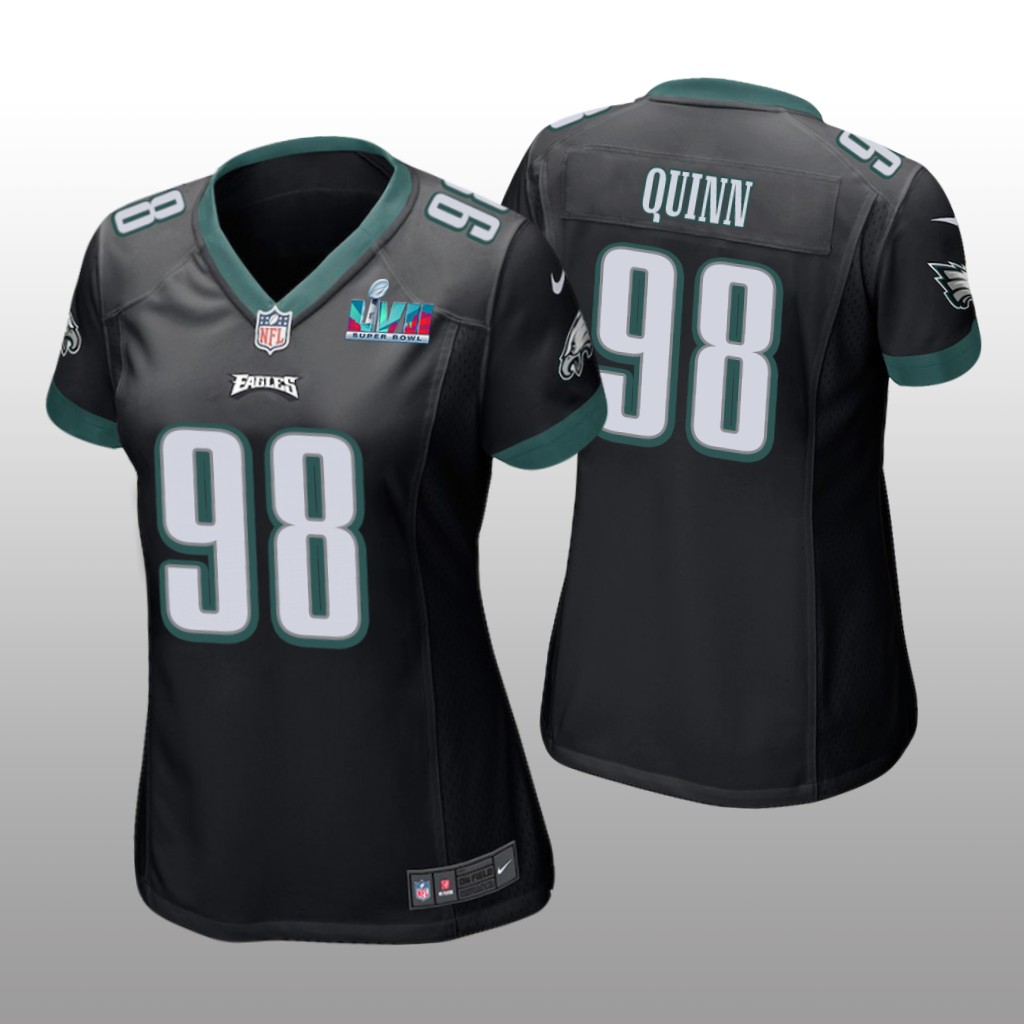 Philadelphia Eagles Robert Quinn Black Game Jersey Super Bowl LVII - Women's