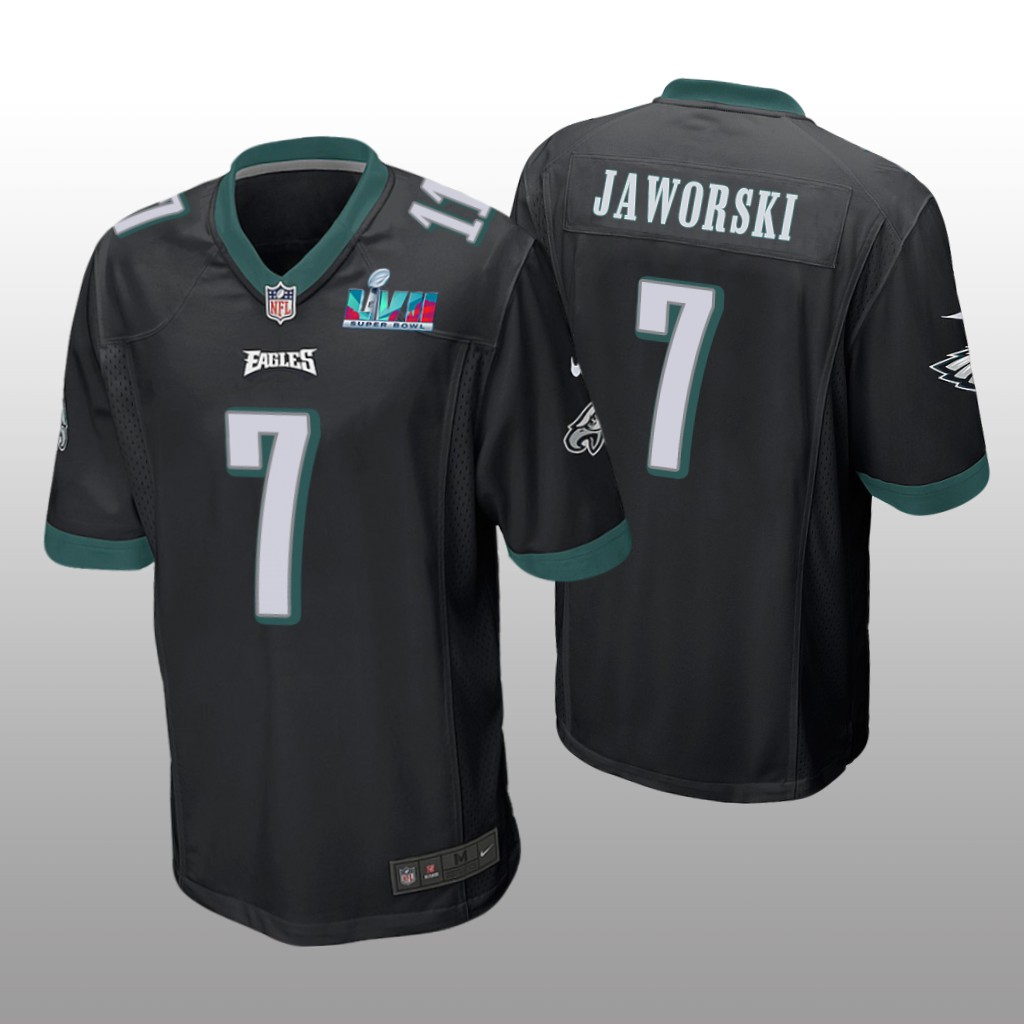 Philadelphia Eagles Ron Jaworski Black Game Jersey Super Bowl LVII - Men's