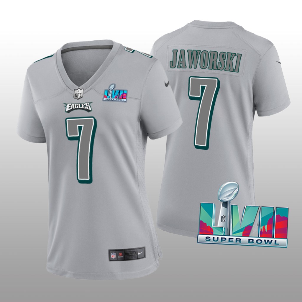 Philadelphia Eagles Ron Jaworski Gray Atmosphere Jersey Super Bowl LVII - Women's
