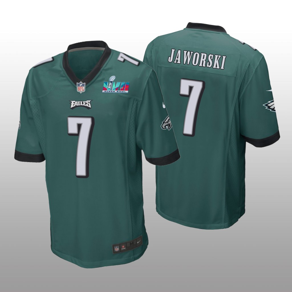 Philadelphia Eagles Ron Jaworski Midnight Green Game Jersey Super Bowl LVII - Men's