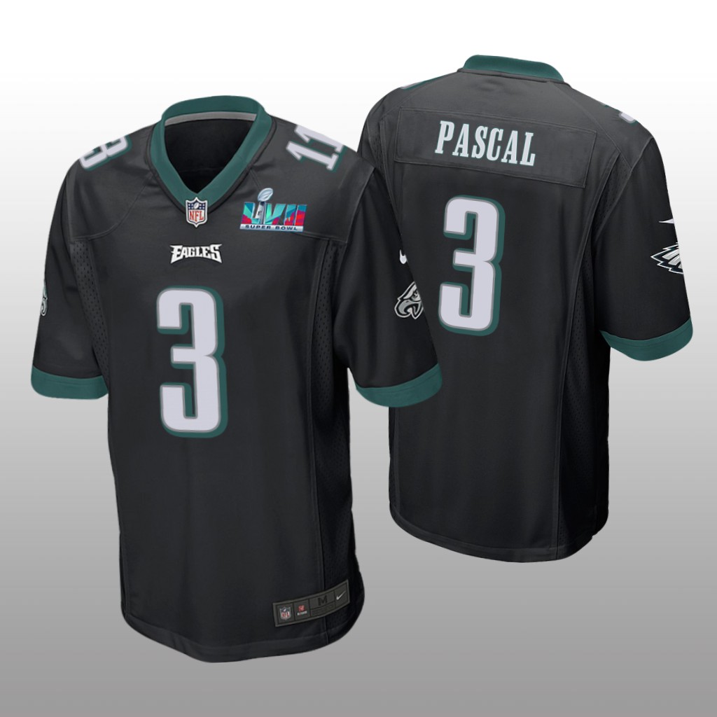 Philadelphia Eagles Zach Pascal Black Game Jersey Super Bowl LVII - Men's