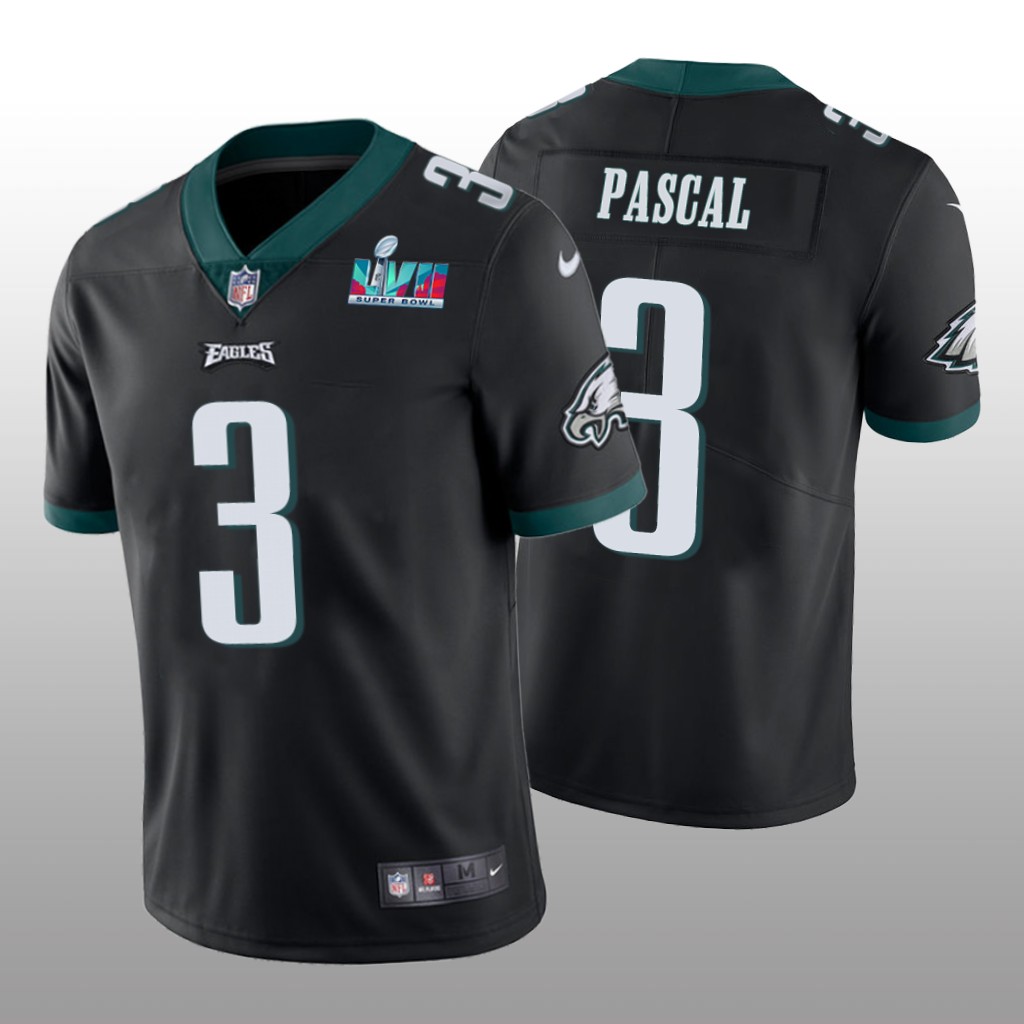 Philadelphia Eagles Zach Pascal Black Vapor Limited Jersey Super Bowl LVII - Men's