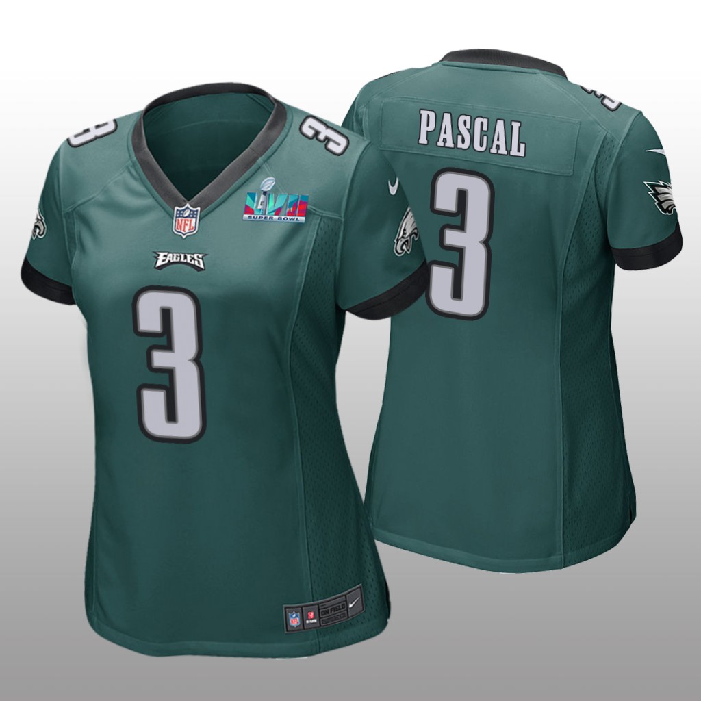 Philadelphia Eagles Zach Pascal Green Game Jersey Super Bowl LVII - Women's