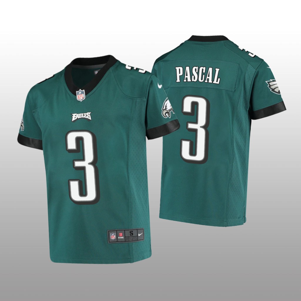 Philadelphia Eagles Zach Pascal Midnight Green Jersey Game - Youth