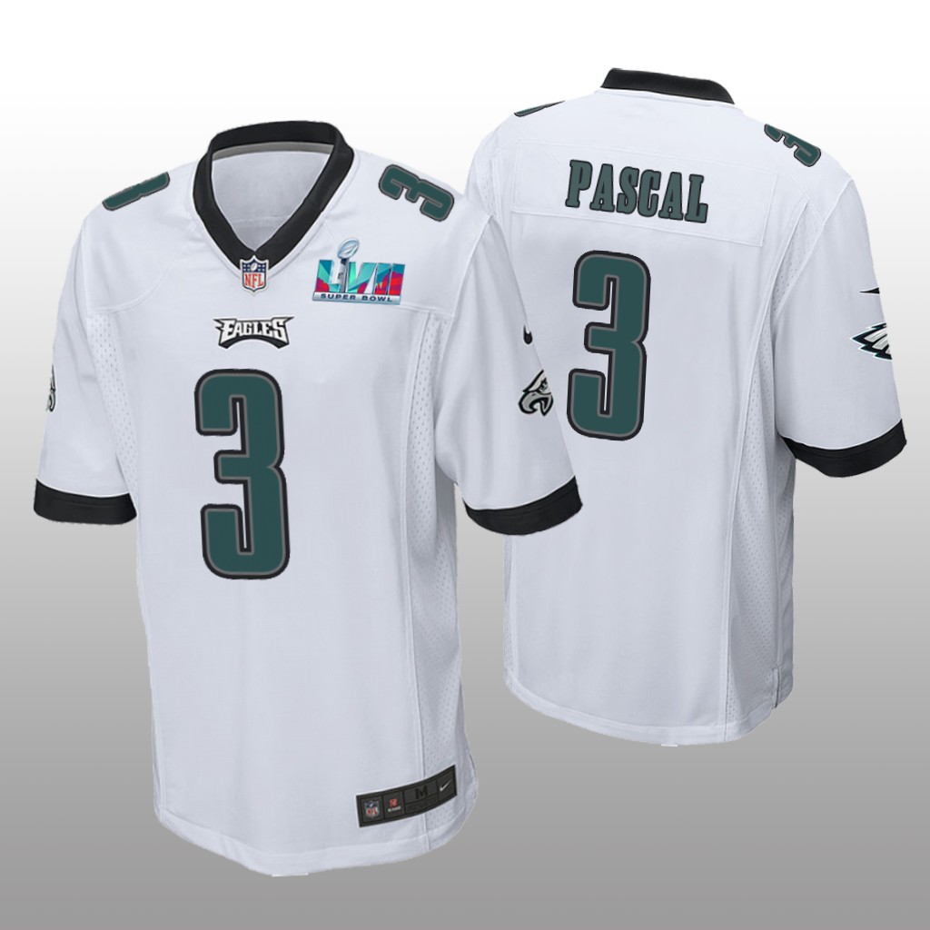 Philadelphia Eagles Zach Pascal White Game Jersey Super Bowl LVII - Men's